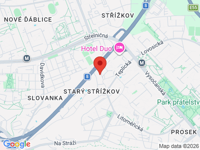 Google map: Děčínská 552/1, Praha 8